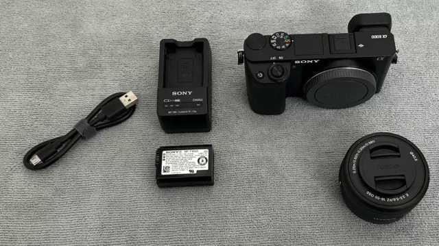 Sony A6000 24.3 MP Camera Kit w/16-50mm Lens - 5,874 Shutter Count - EXC!
