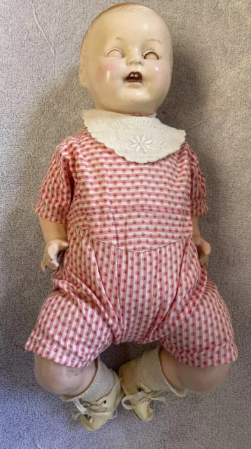 Vintage Vanta Amberg Composition Girl Baby Doll with Sleep Eyes 2