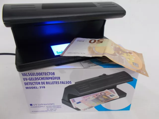 Rilevatore Banconote Soldi Falsi False Uv Ultravioletti Money Detector