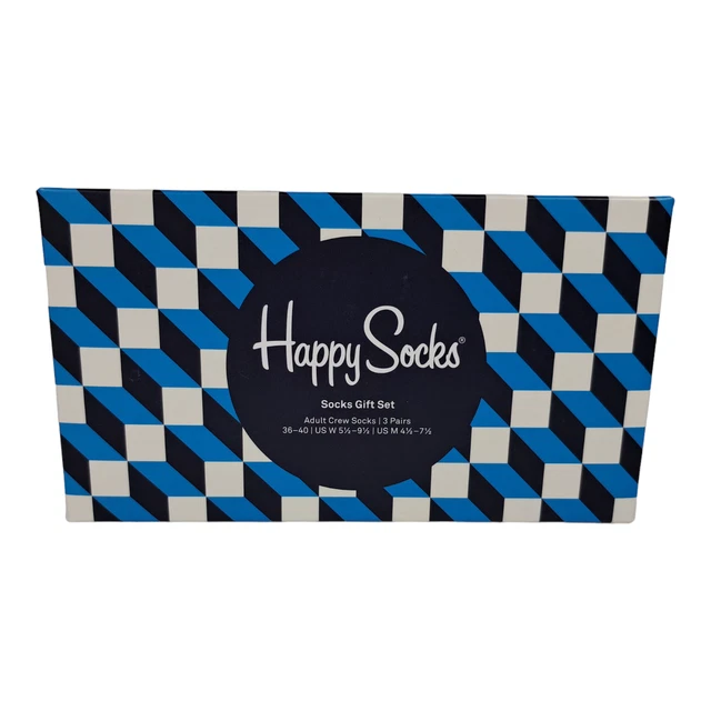 Happy Socks 3er Pack Sonderangebot Lustige Socken Set Geschenkbox Damen Herren