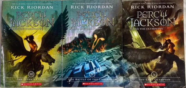 Percy Jackson And The Olympians - Rick Riordan - Lot Of 3 Trade Paperback 3,4,5