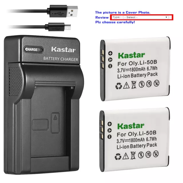 Kastar Battery Slim USB Charger for Kodak LB-052 LB050 Kodak PixPro FZ152 Camera