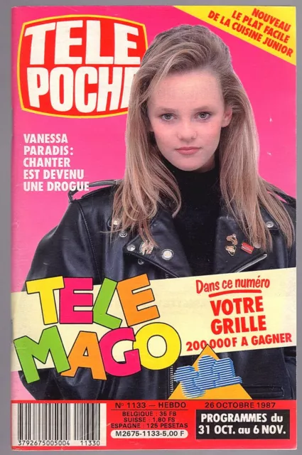 ▬►Télé Poche 1133- 1987 VANESSA PARADIS_PATRICK JUVET_LEE MAJORS_BECAUD_DOROTHÉE