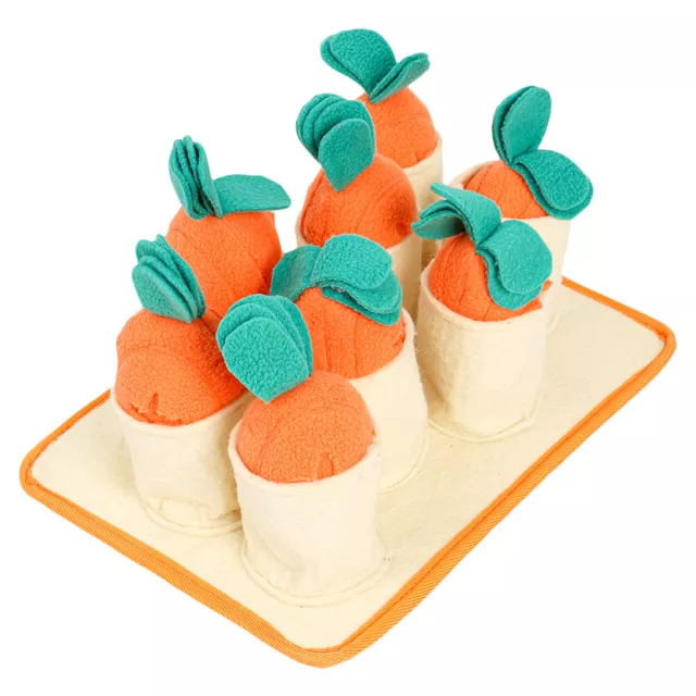 fr Dog Plush Carrots Toy with Squeaky Nose Training Chew Puzzle Snuffle Mat