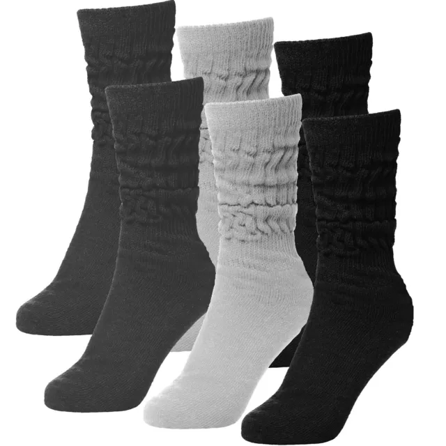 6 Paar BRUBAKER Slouch Socken Fitness Dance Yoga Gymnastik Schwarz Weiß Grau NEU