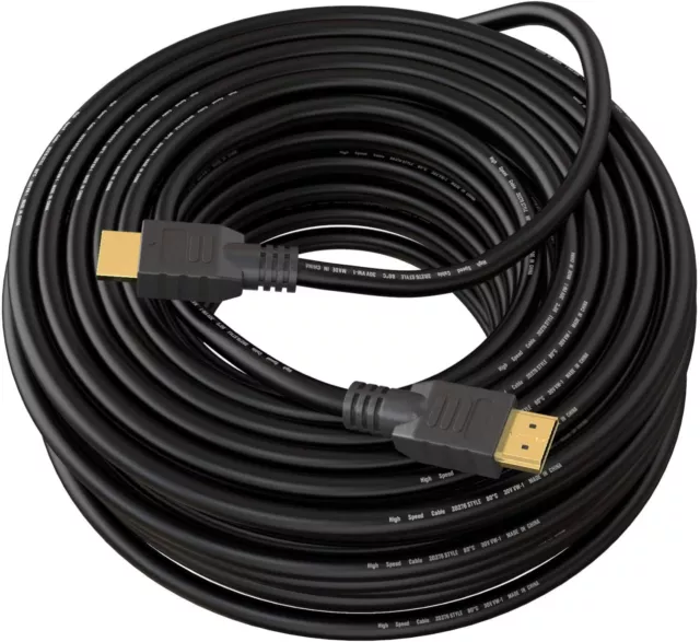 Câble HDMI Fastronics 25 Mètres Haute Vitesse V1.4 - Or - Pour Sky, PS4, HDTV