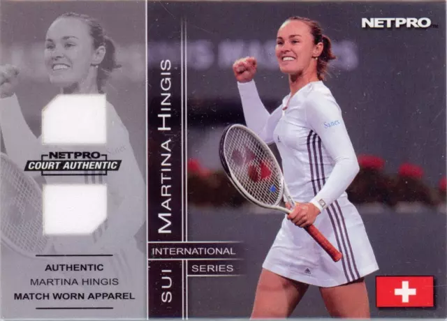 2003 Netpro Martina Hingis Match Worn Dual Apparel 4D