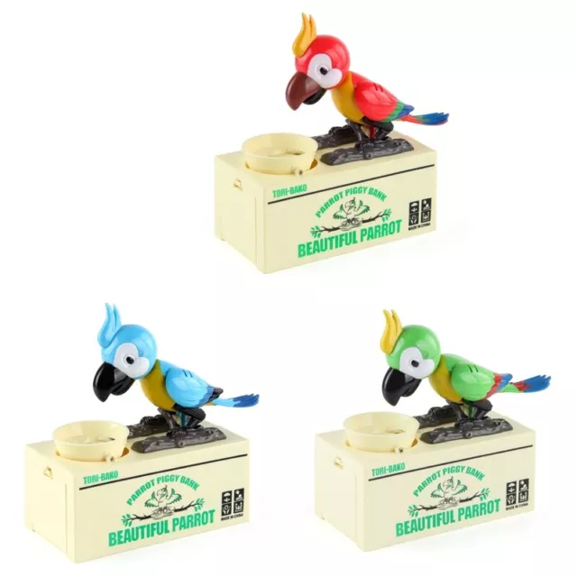 Beautiful Parrot Coin Saving Bank Piggy Bank Robot Bird Money Box for Kids Adult