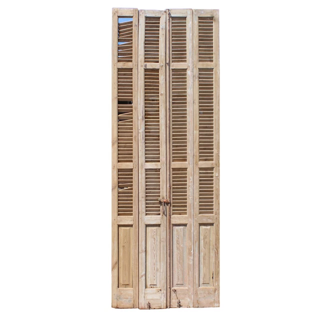 Set of Salvaged 44" Wood Shutters, Late 1800's, NSHR50