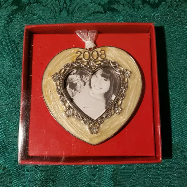 Aaron Brothers Christmas 2008 Heart Photo Ornament NEW in Sealed Box, NIB