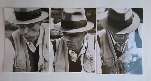 3 x peter M. sokol, Joseph Beuys, Portraits - echt Fotokarten, zur documenta 8