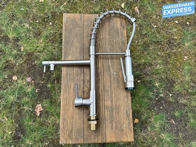 BJÖRN| Gastro Wasserhahn Küche/2 Brausen schwenkbar/Armatur Chrom 2 Anschlüsse