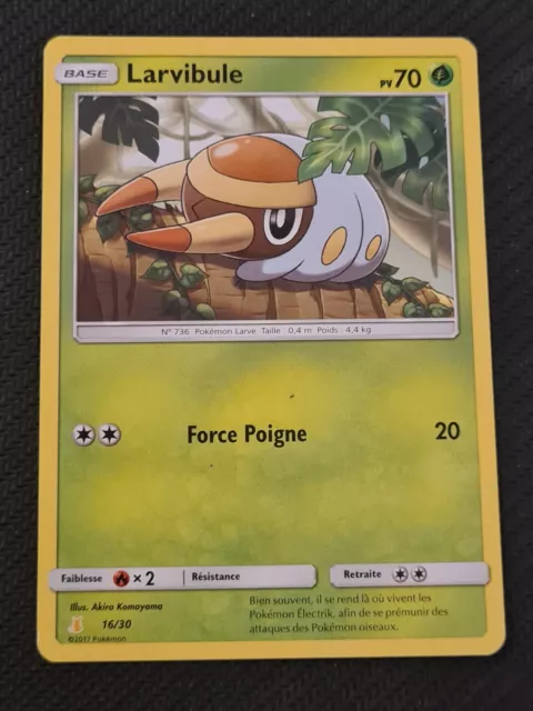 Carte Pokemon Française Larvibule 16/30 trainer kit raichu d'alola