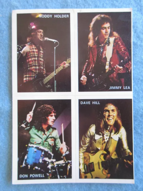 Vintage Panini Pop Stars Mini Poster Sticker Slade #58  1970's