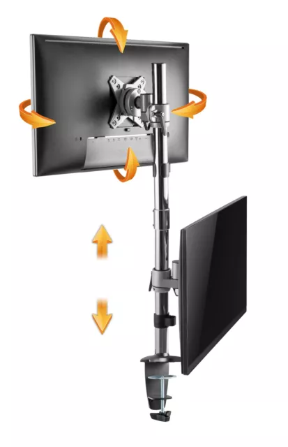 RICOO MONITORHALTERUNG ÜBEREINANDER 2 Monitore Ständer Tisch vertikal  TS3511 EUR 35,00 - PicClick DE