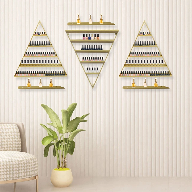 Wall-mount Iron Display Rack Kit with 3pcs 5-tier Display Shelves+3pcs Crossbars