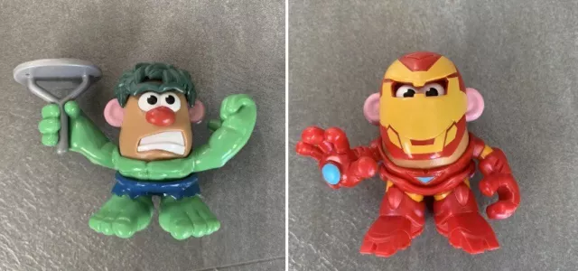 Mr Potato Head - Hulk & Iron Man - HASBRO - Mini Playskool Friends - Like New