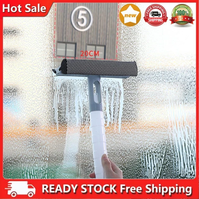 Herramienta de limpieza de vidrio multifunción, limpiaparabrisas de doble cara, baño