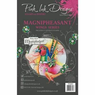 magnipheasant - wings series - Pink Ink Designs A5 Clear Stamp Set