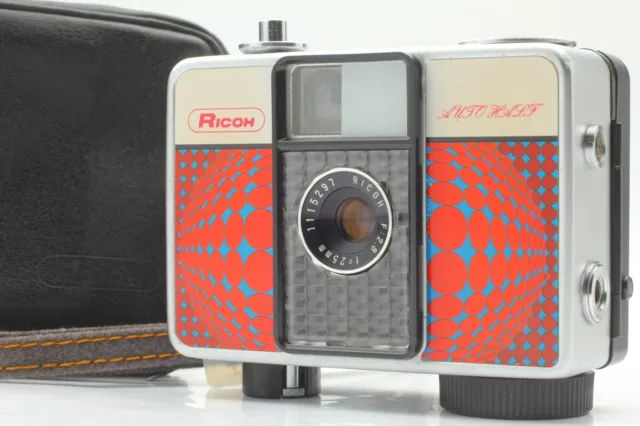 [ Near MINT in Case "Sun Red"  ] Ricoh Auto Half Frame E film 35mm Camera Japan
