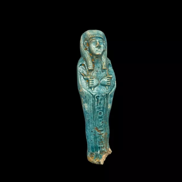 Ancient Egyptian Ushabti Shabti Statue showing Hieroglyphics 2