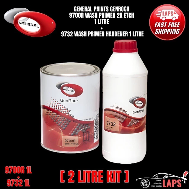 GENERAL PAINT GENROCK 9700R Wash Primer 1L + 9732 1L Wash Primer
