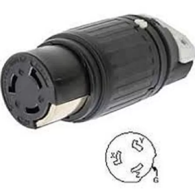 Hubbell 3764C 50 Amp 600 Volt AC 3P 4W Twist lock Connector NIB  *** SALE ***