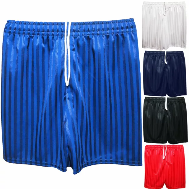 Unisex Boys Girls Kids Children School Sports Shadow Stripe Football PE Shorts