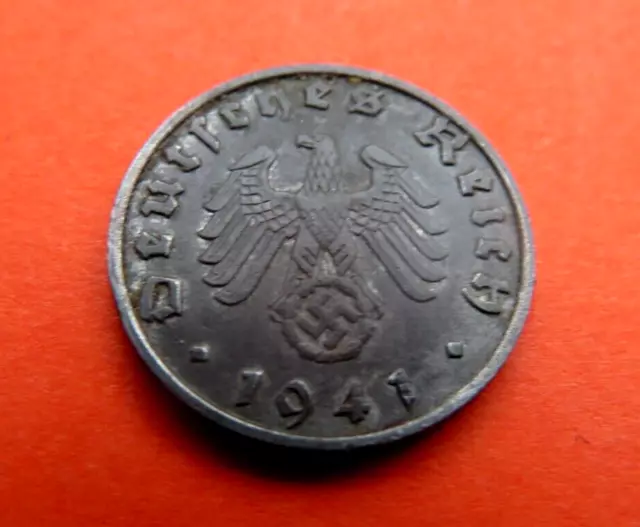 Superbe Belle Pièce de 1 REICH PFENNIG 1941   B du 3e Reich