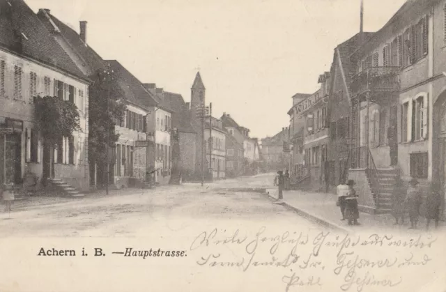 Alte Ak, Bezirk Freiburg "Achern i. B. - Hauptstraße"; Kleinf.; gest. 26.12.05