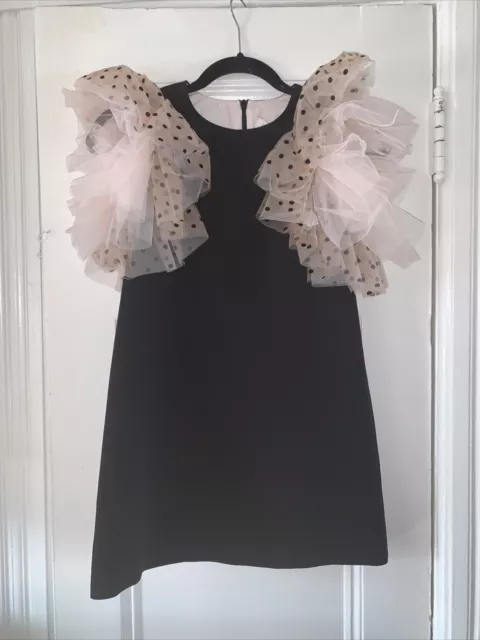 Nwt Monnalisa Girls Sz 10 Fabulous Puffy Sleeve Dress