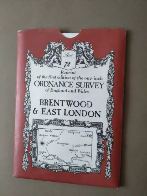 Ordnance Survey Reprint Of Sheet 72 Brentwood & East London