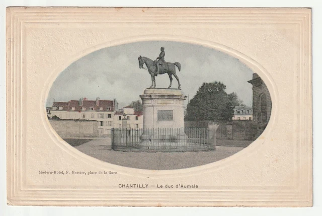 CHANTILLY - Oise - CPA 60 - la statue du duc d' Aumale