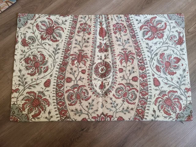 Funda de almohada lumbar de granero de cerámica ""cachemira floral oxidada"" 16"" X 26