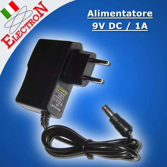 ALIMENTATORE 9V 500mA / 1A JACK 5.5 x 2.1mm CCTV Trasformatore 0,5A/1A ARDUINO 2