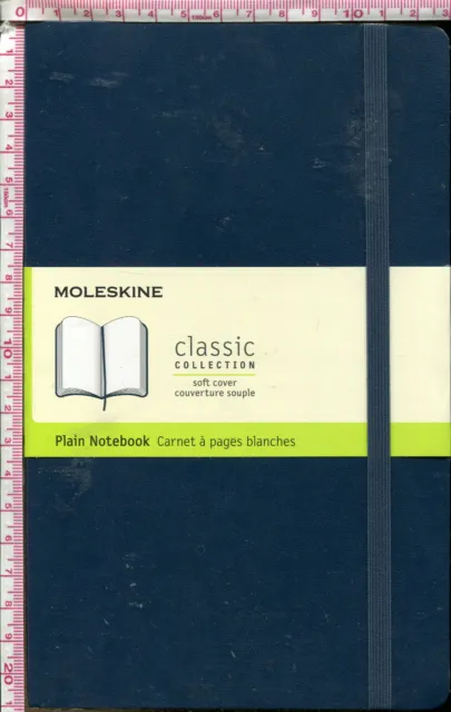 Moleskine Classic Collection Soft Cover Plain Notebook Large Saphire Blue NEW