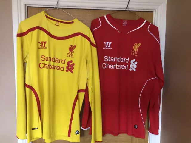 Liverpool 2014-15 Home and Away Shirts *RARE long sleeves* - Medium