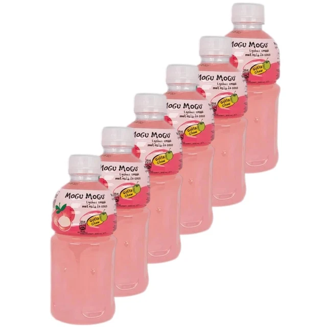 Mogu Mogu - confezione da 6 bevanda bevanda Nata de Coco Lychee - succo di litchi 320 ml