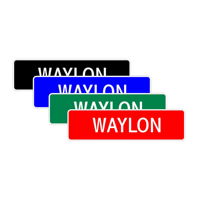 Waylon Street Sign Room Home Decor Children's Name Gift Aluminum Metal Plate