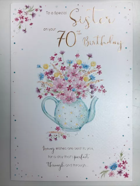 Special Sister 70th Birthday Greeting Card