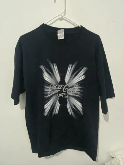 Coca-Cola C2 Discontinued In 2007 T-Shirt XL Black Cotton Low-Carb Y2K