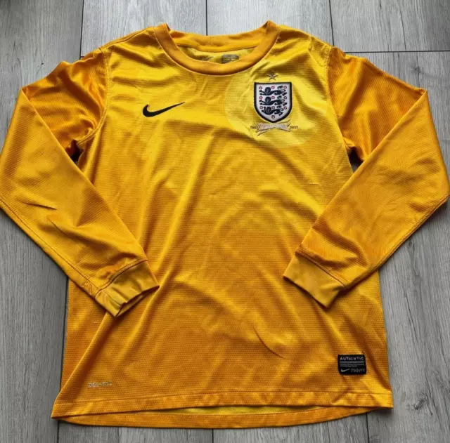 England 2013 2014 Home Goalkeeper GK Football Shirt child kid 10-11 yr Nike kit