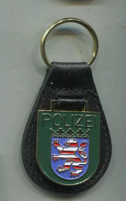 Polizei Schlüsselanhänger Hessen Wappen Grün (T579)