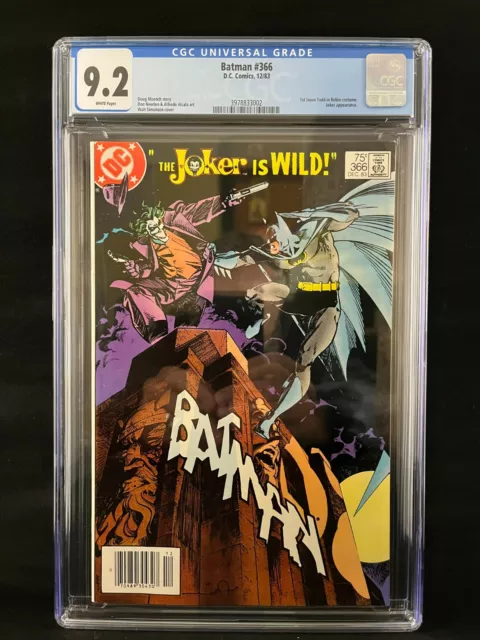 Batman #366 (CGC 9.2 WP) 1st Jason Todd in Robin costume, Joker appearance 1983