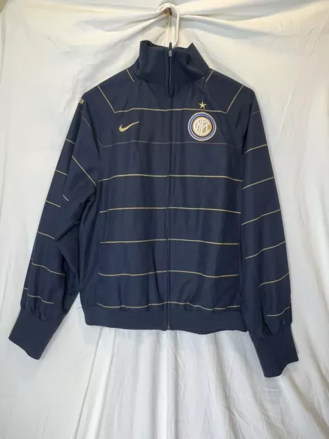 2008-09 Inter Milan Nike Woven Track Jacket Men’s Small EUC Navy Blue