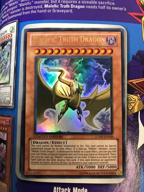 Malefic Truth Dragon JUMP-EN048 Limited Edition Card NM- Shonen Jump MARCH 2011