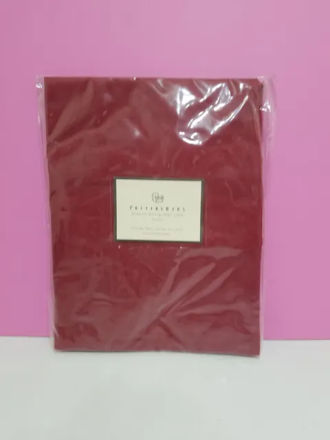 Pottery Barn Twill Cranberry 100%Cotton Loose Fit Dining Side Chair Slipcovers