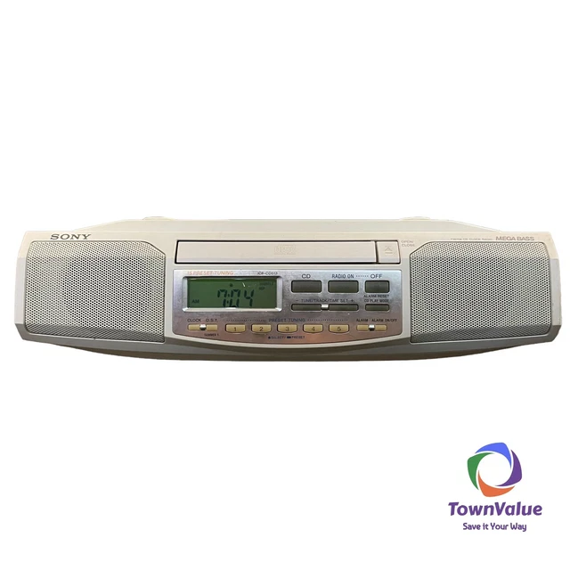 SONY ICFCD513 UNDER Counter Clock Radio AMFM CD Player w