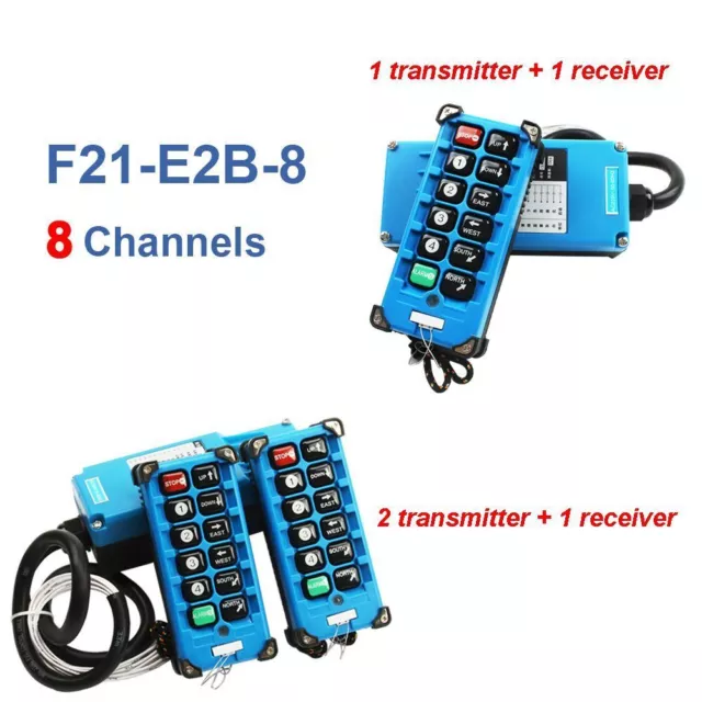 Remote Controller Wireless Switches F21-E2B-8 For Hoist Crane Lift AC 380V 220V