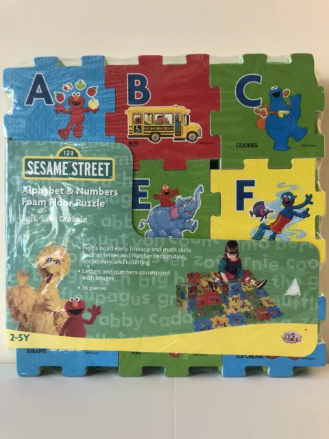 SESAME STREET ALPHABET AND NUMBERS Foam Floor Puzzle - 36 Pieces $17.99